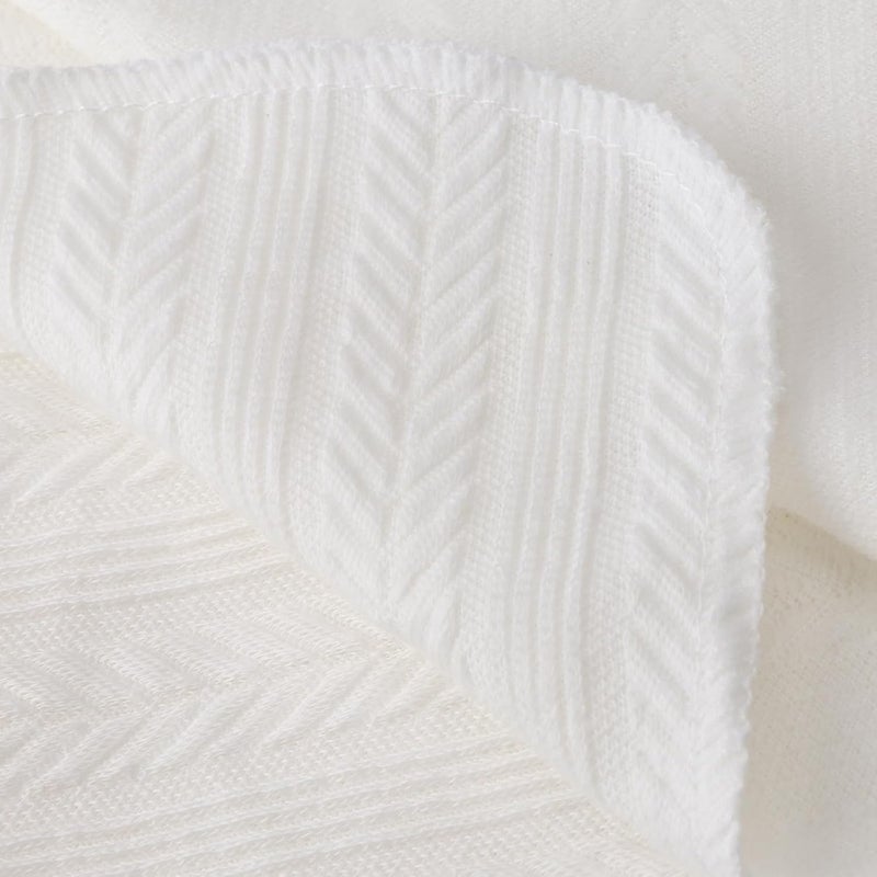 DRESHOW BQUBO Baby Swaddle Blankets for Girls, 4PCS Newborn Accessories Set with Hat and Bow Headband with Hello World Wooden Birth Announcement Card, Baby Blankets for Girls (White) - Image 3